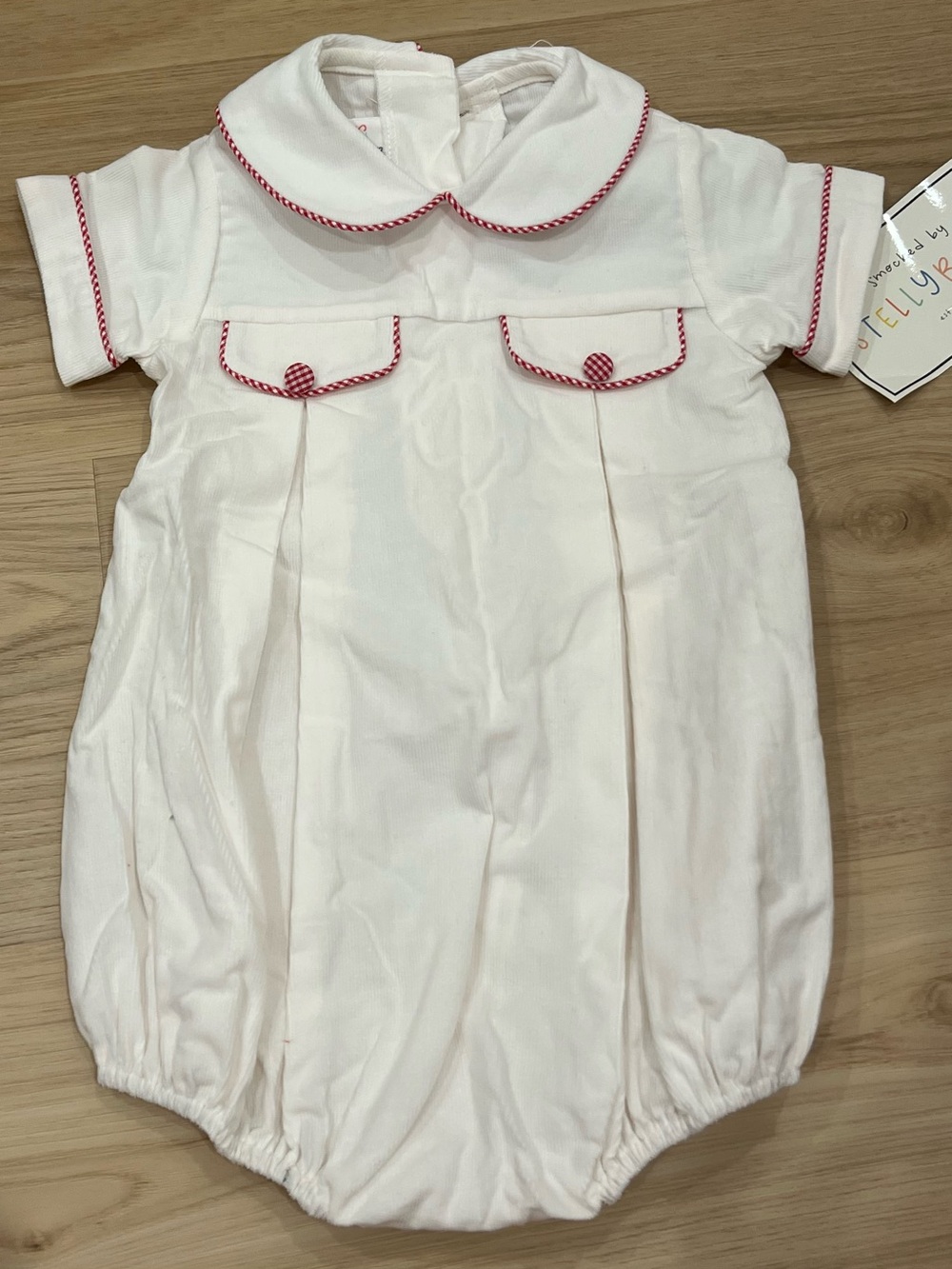 Classic White Baby Bubble with Red Trim